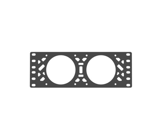 10" Rack-blæserpanel til 2 × 80 mm blæsere